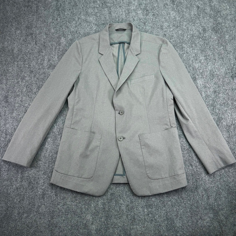 Ministry of Supply Kinetic Blazer Mens Large Gray Primeflex Unstructured Chore
